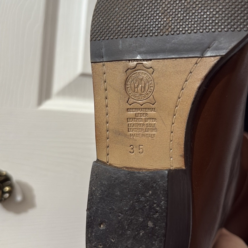VINTAGE boots Made in Italy western style leather cowboy size 5 - Picture 2 of 7